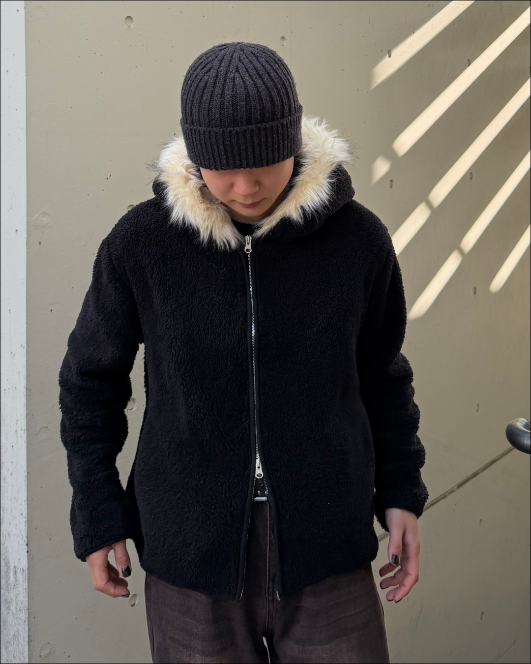 【即納】スプリングファーフードライトボアフリース TO1574