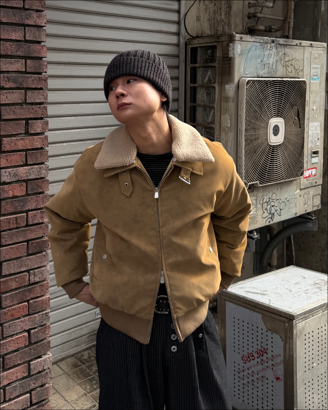 3wayボア襟キルティングジャケット TO1579