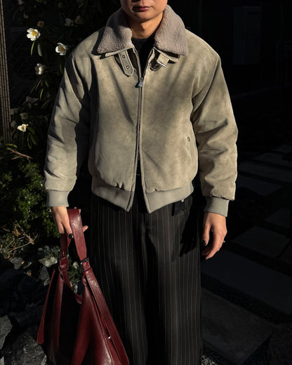 3wayボア襟キルティングジャケット TO1579