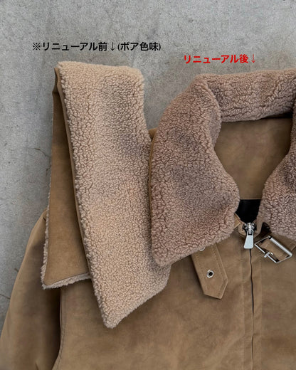 【即納】3wayボア襟キルティングジャケット TO1579