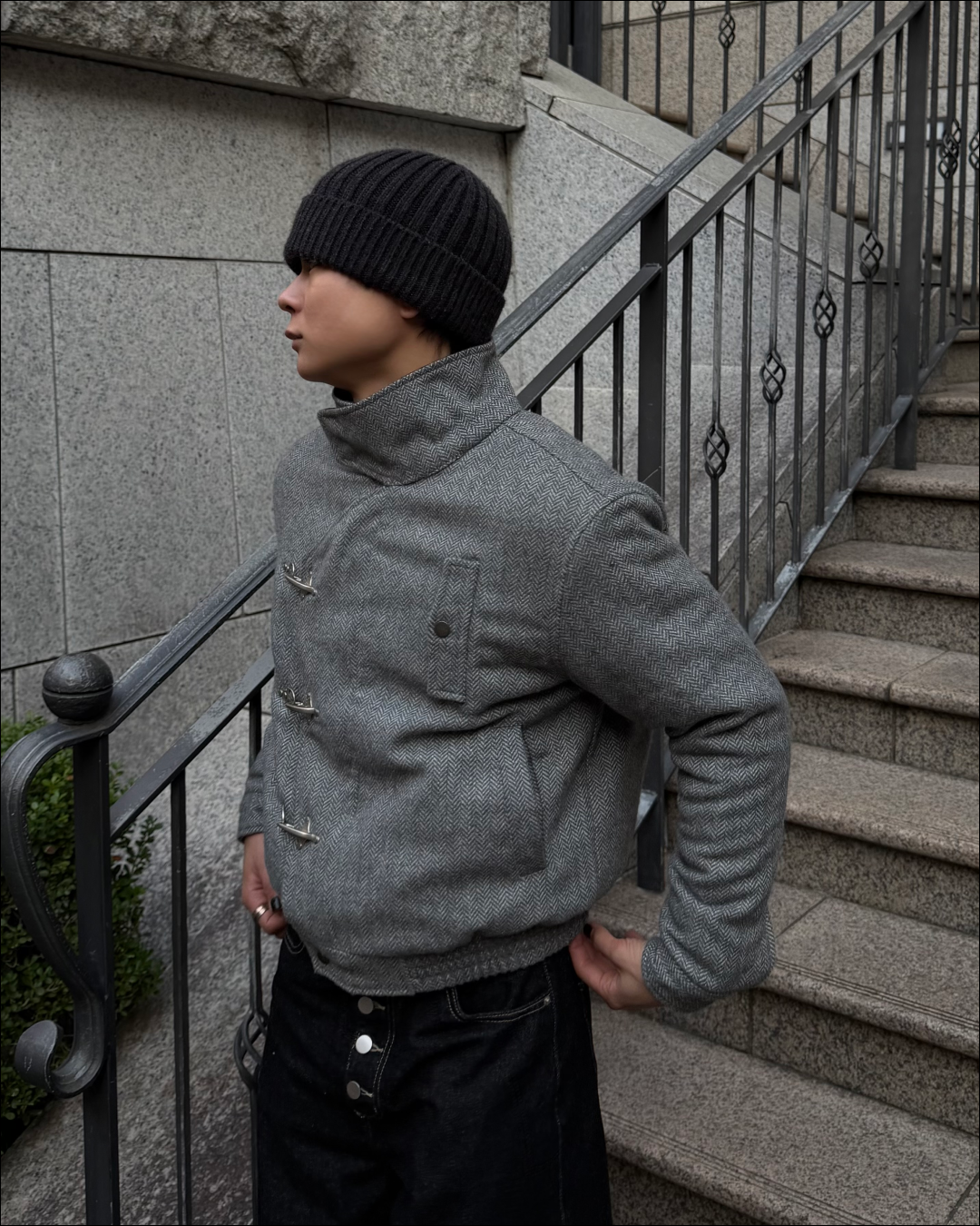 【即納】アシンメトリーファイヤーマンショートジャケット TO1596