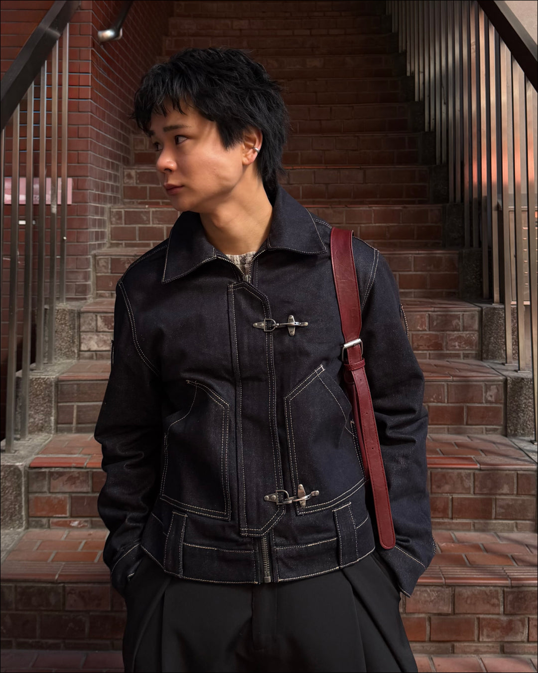 【即納】デザインショートデニムジャケット TO1599