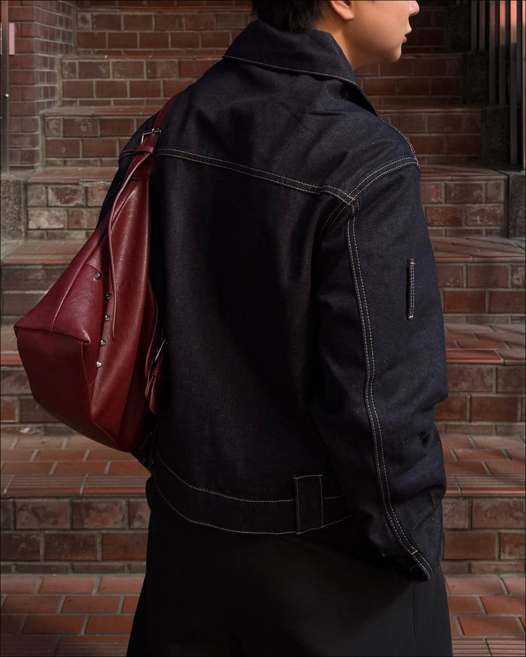 【即納】デザインショートデニムジャケット TO1599