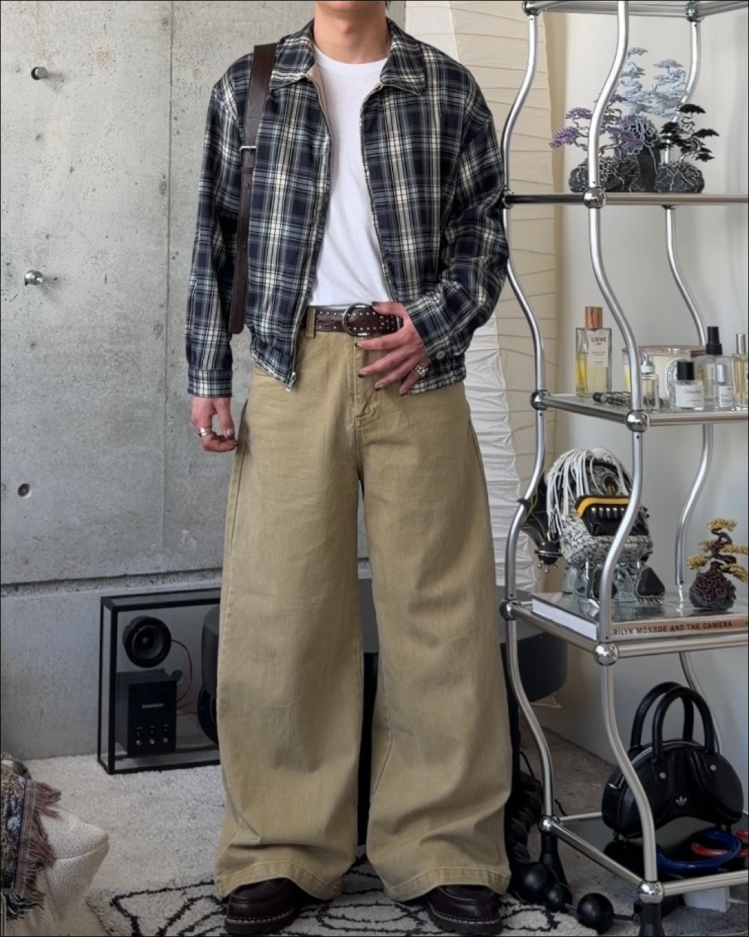 【即納】3wayデザインベルト付ウォッシュワイドデニム TO1616