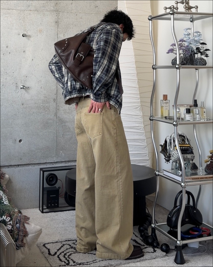 【即納】3wayデザインベルト付ウォッシュワイドデニム TO1616