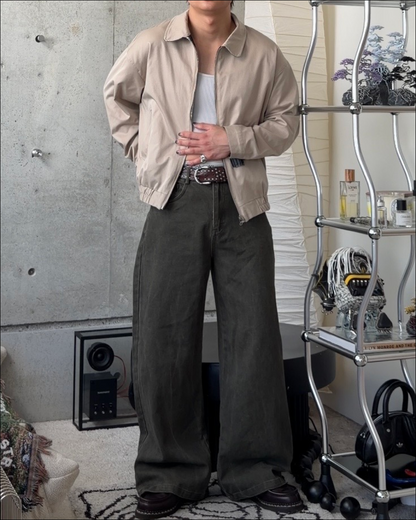 【即納】3wayデザインベルト付ウォッシュワイドデニム TO1616