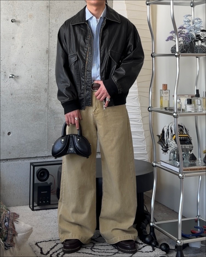 【即納】3wayデザインベルト付ウォッシュワイドデニム TO1616