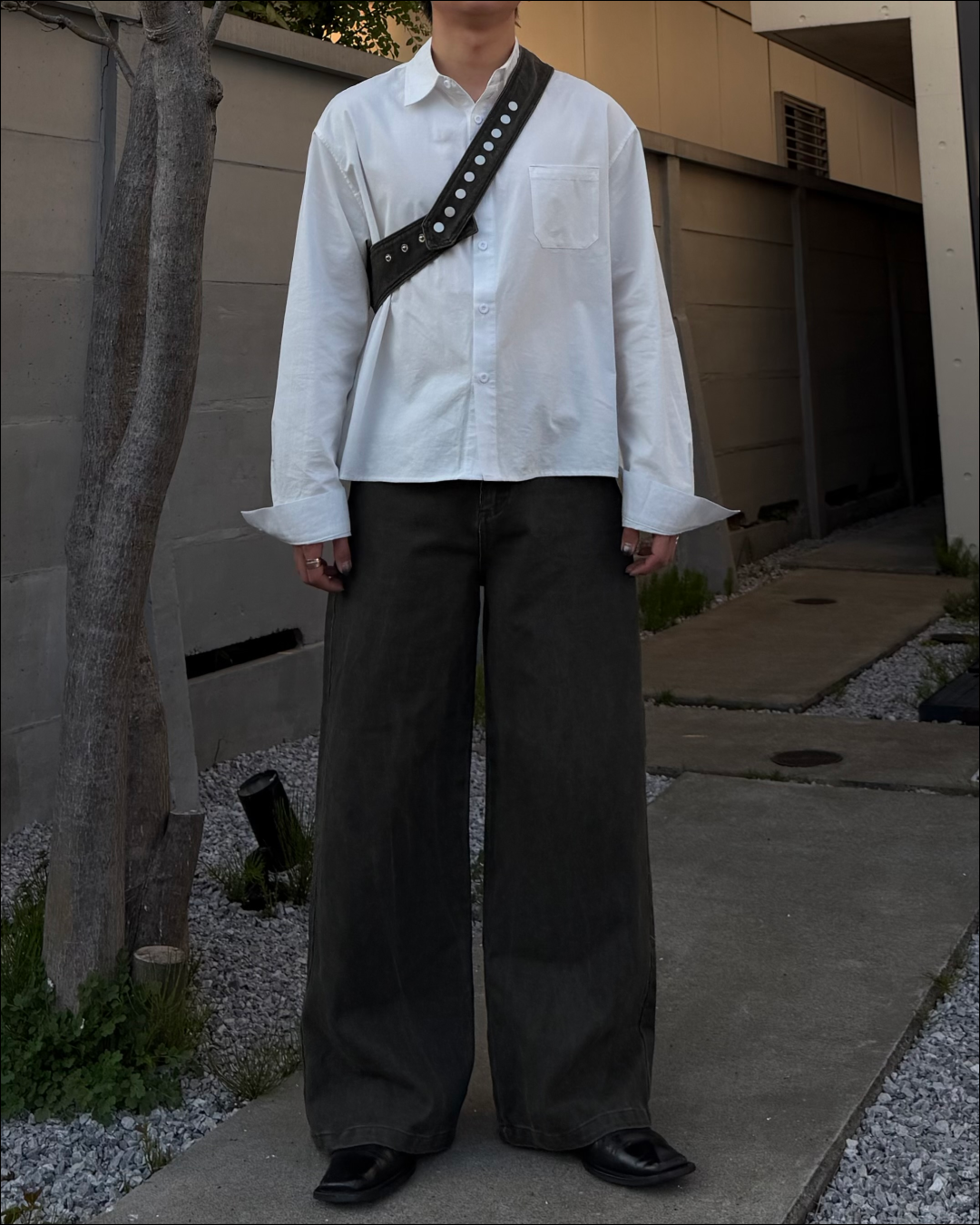 【即納】3wayデザインベルト付ウォッシュワイドデニム TO1616