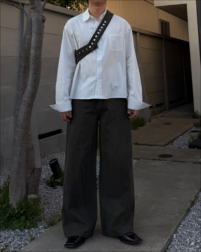 【即納】3wayデザインベルト付ウォッシュワイドデニム TO1616