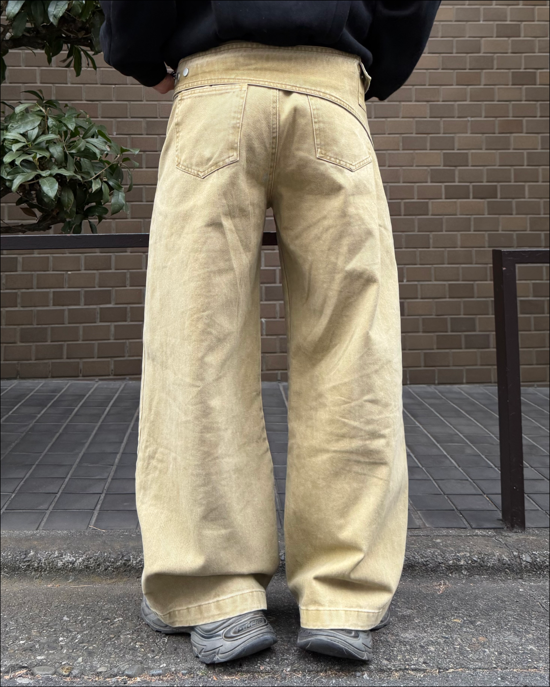 【即納】3wayデザインベルト付ウォッシュワイドデニム TO1616