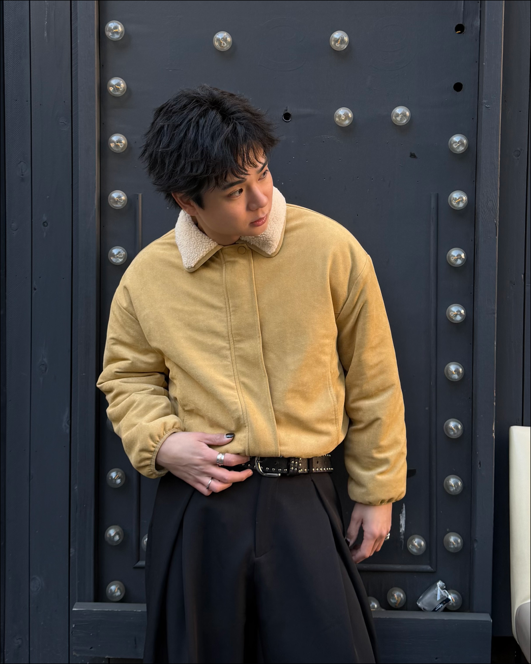 シンセティックスウェードボアハイショートクロップドブルゾン TO1649