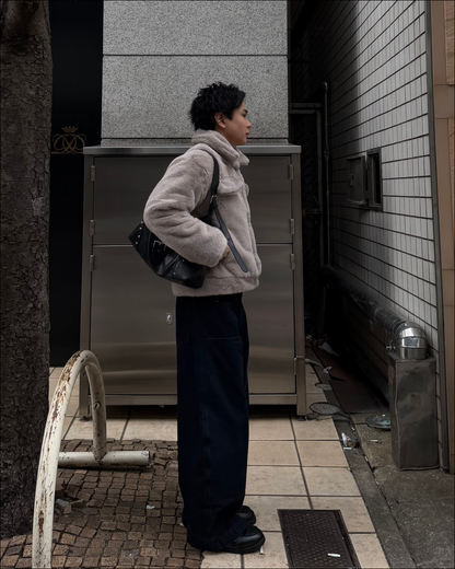 ユニセックスボリュームファーショートブルゾン TO1676