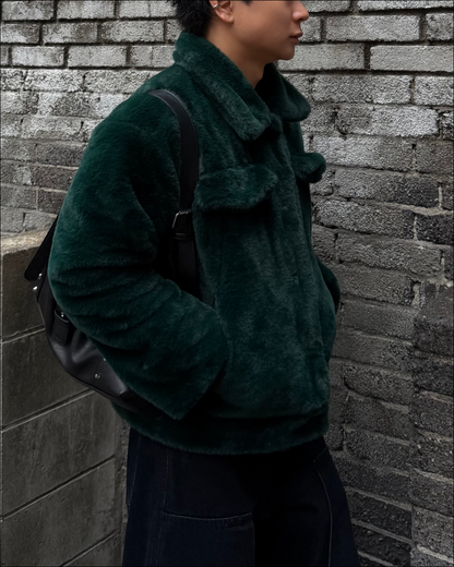 ユニセックスボリュームファーショートブルゾン TO1676