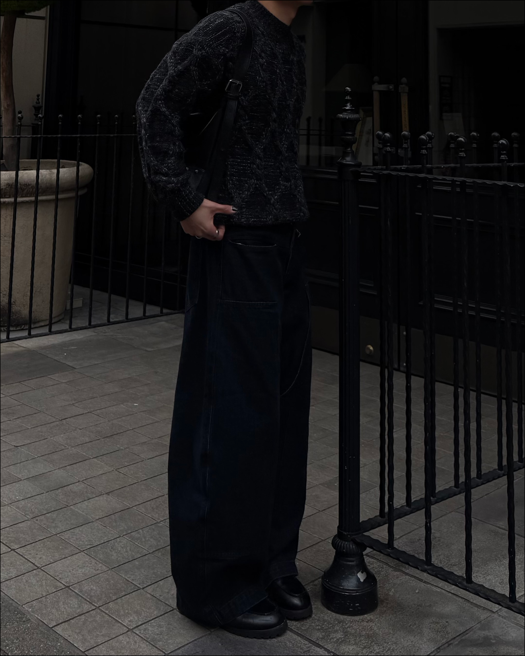 メランジケーブルヘビーショートニット TO1778