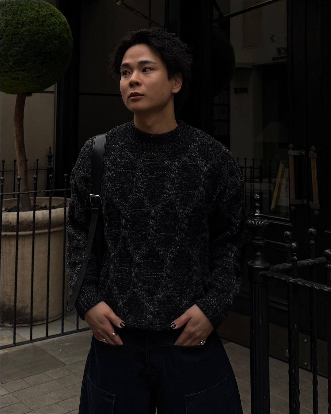 メランジケーブルヘビーショートニット TO1778