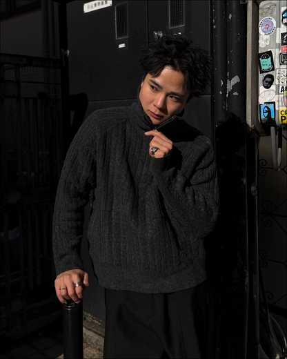 ハーフジップショートニット TO1786