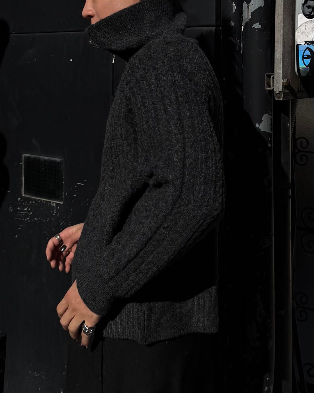 ハーフジップショートニット TO1786