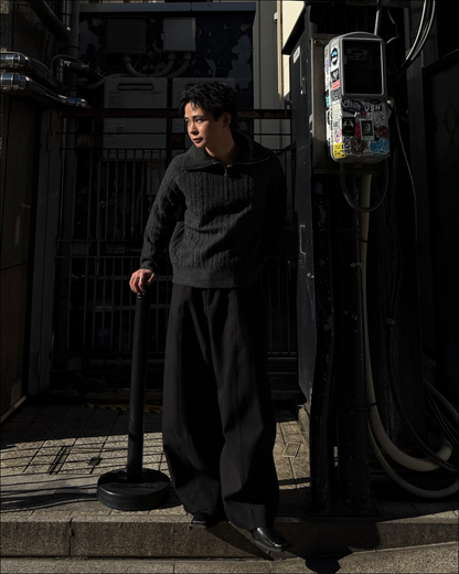 ハーフジップショートニット TO1786