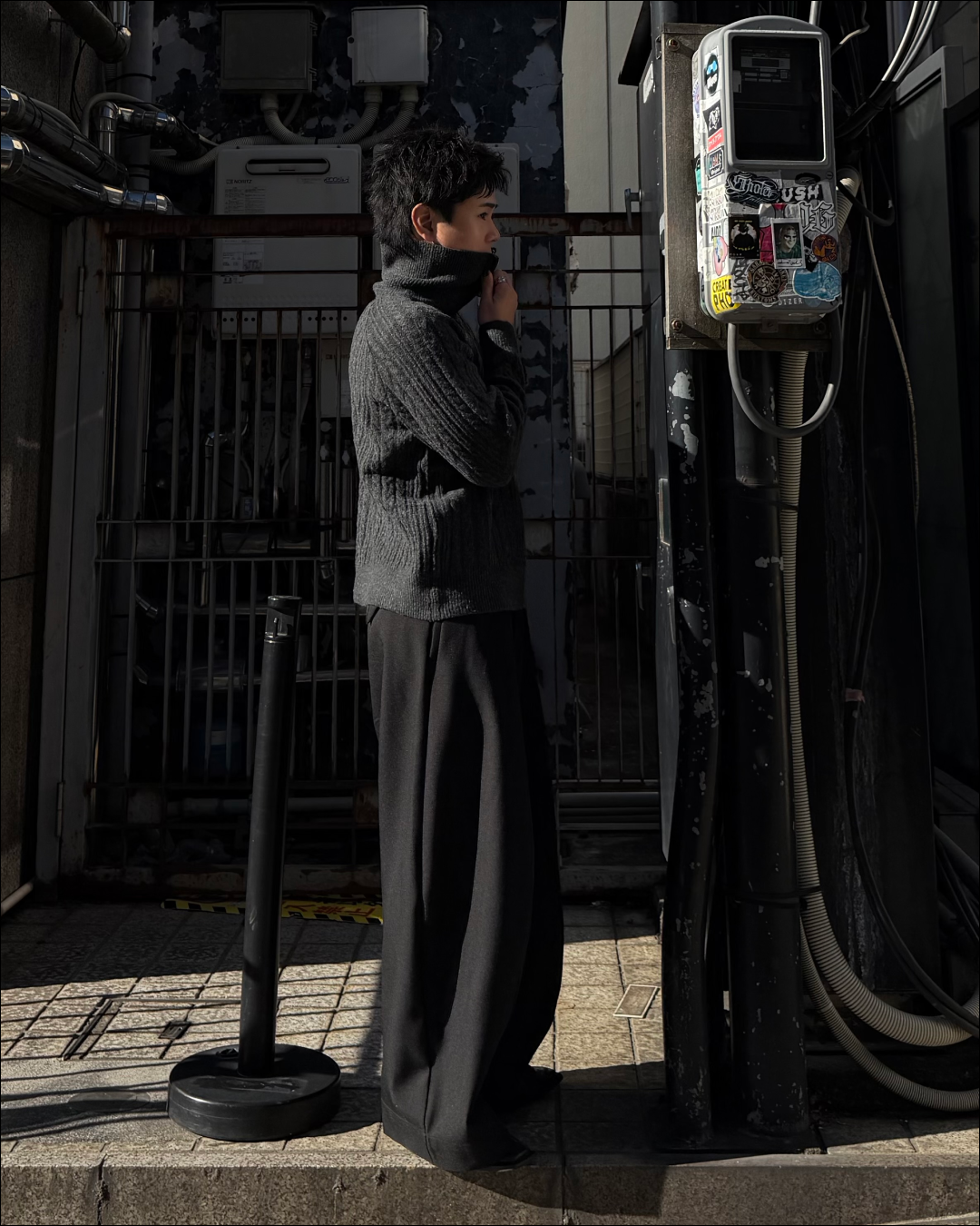 ハーフジップショートニット TO1786