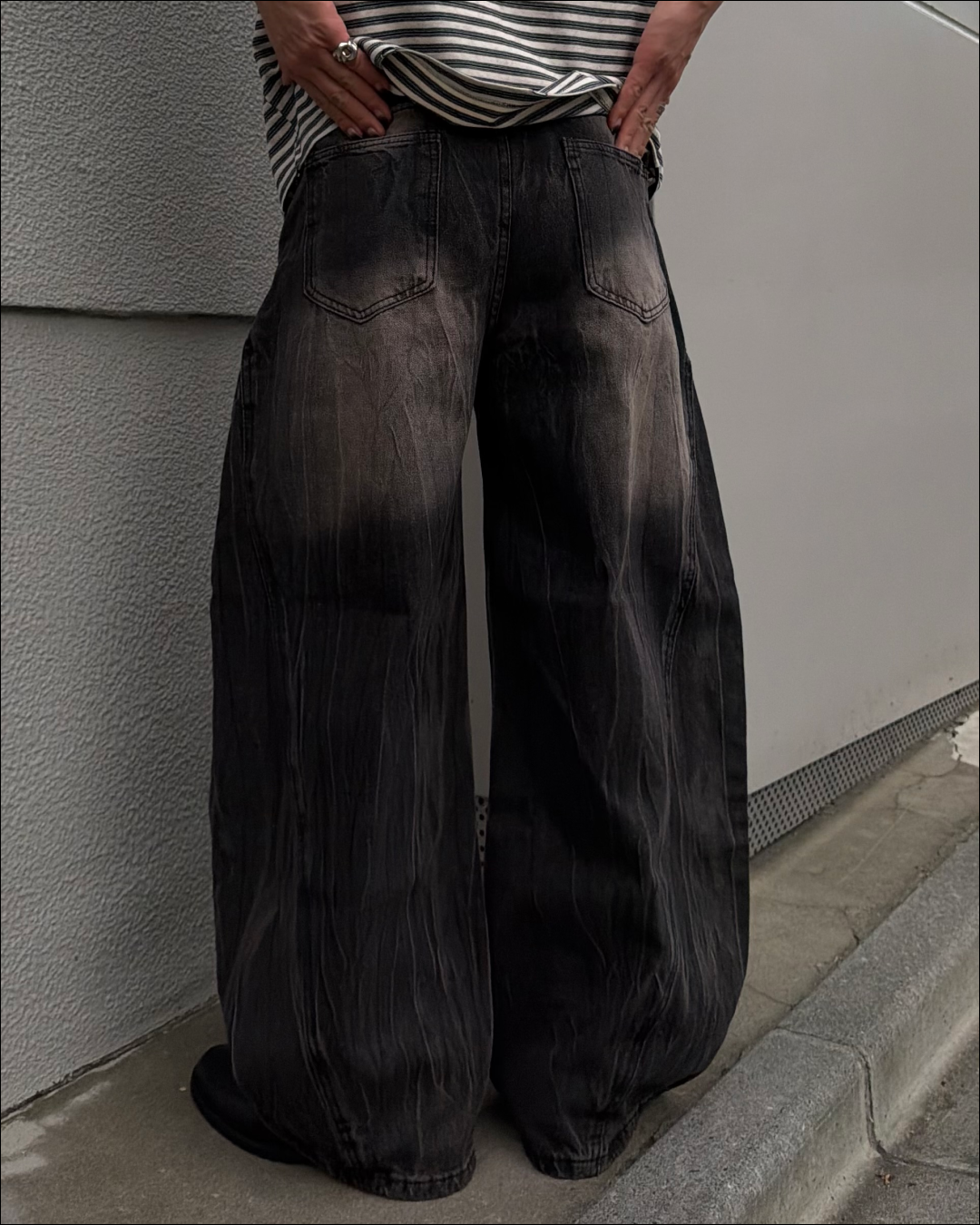 クラックウォッシュカーブデニム TO1874