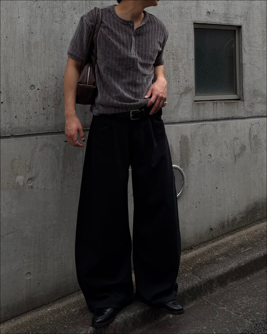 デザインショートヘンリーネックT TO1997