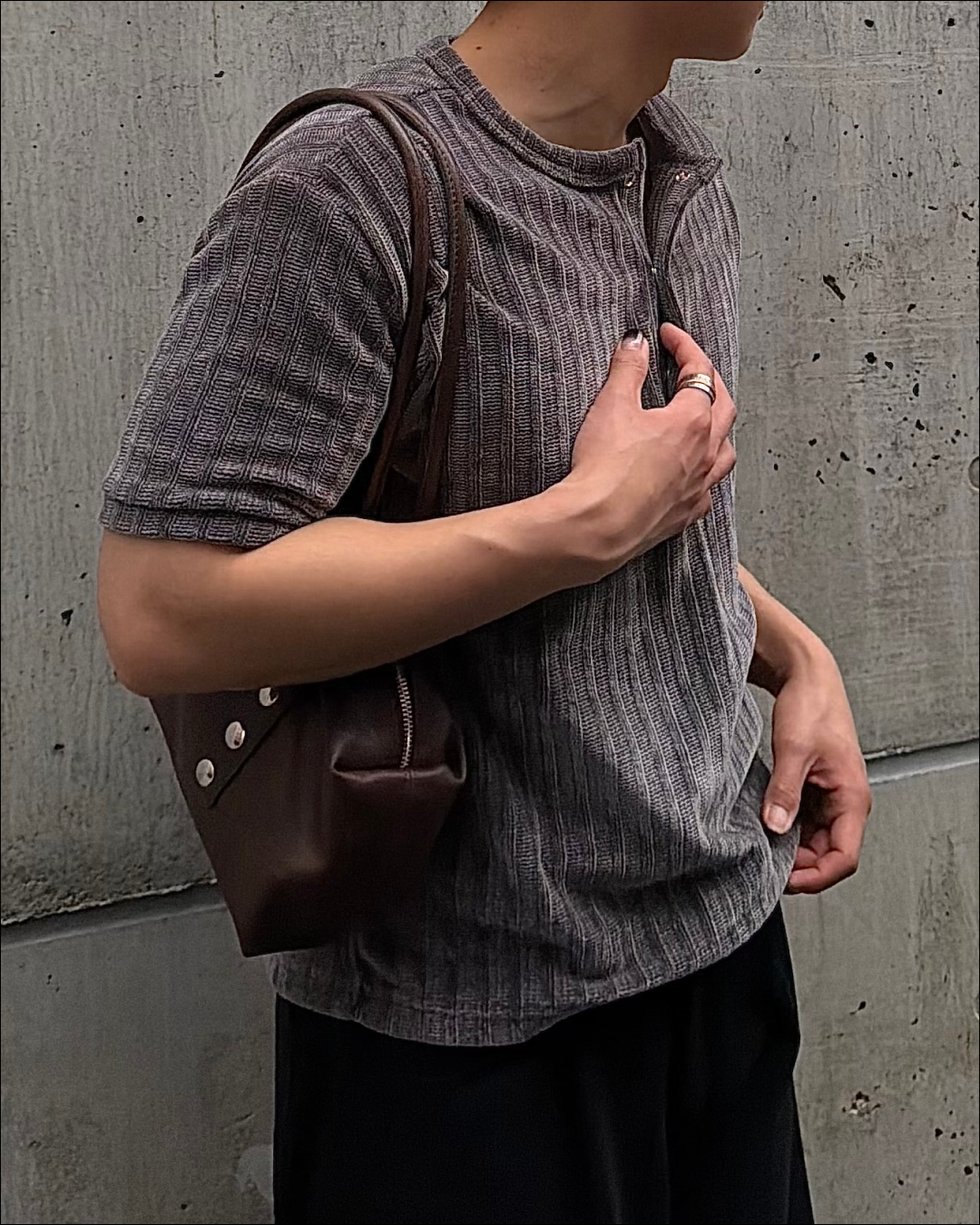 デザインショートヘンリーネックT TO1997