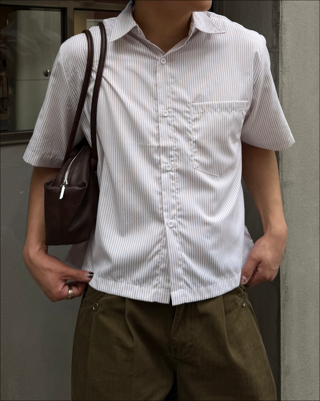 サマーストライプショートシャツ TO2002