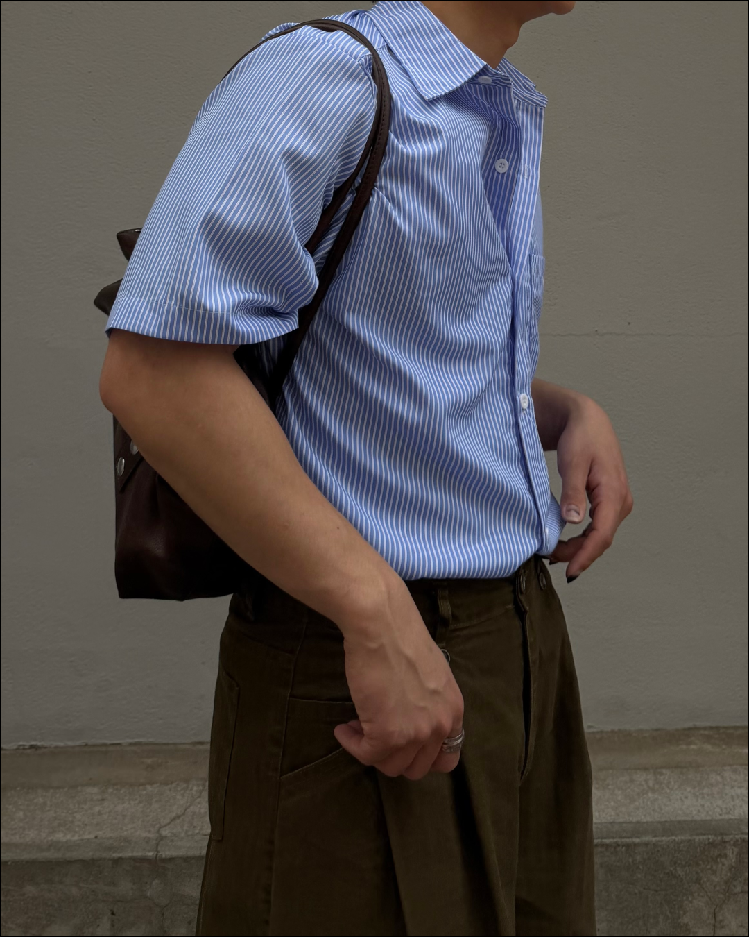 サマーストライプショートシャツ TO2002