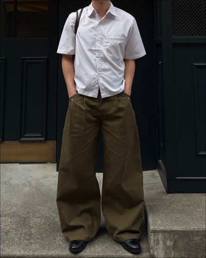 サマーストライプショートシャツ TO2002