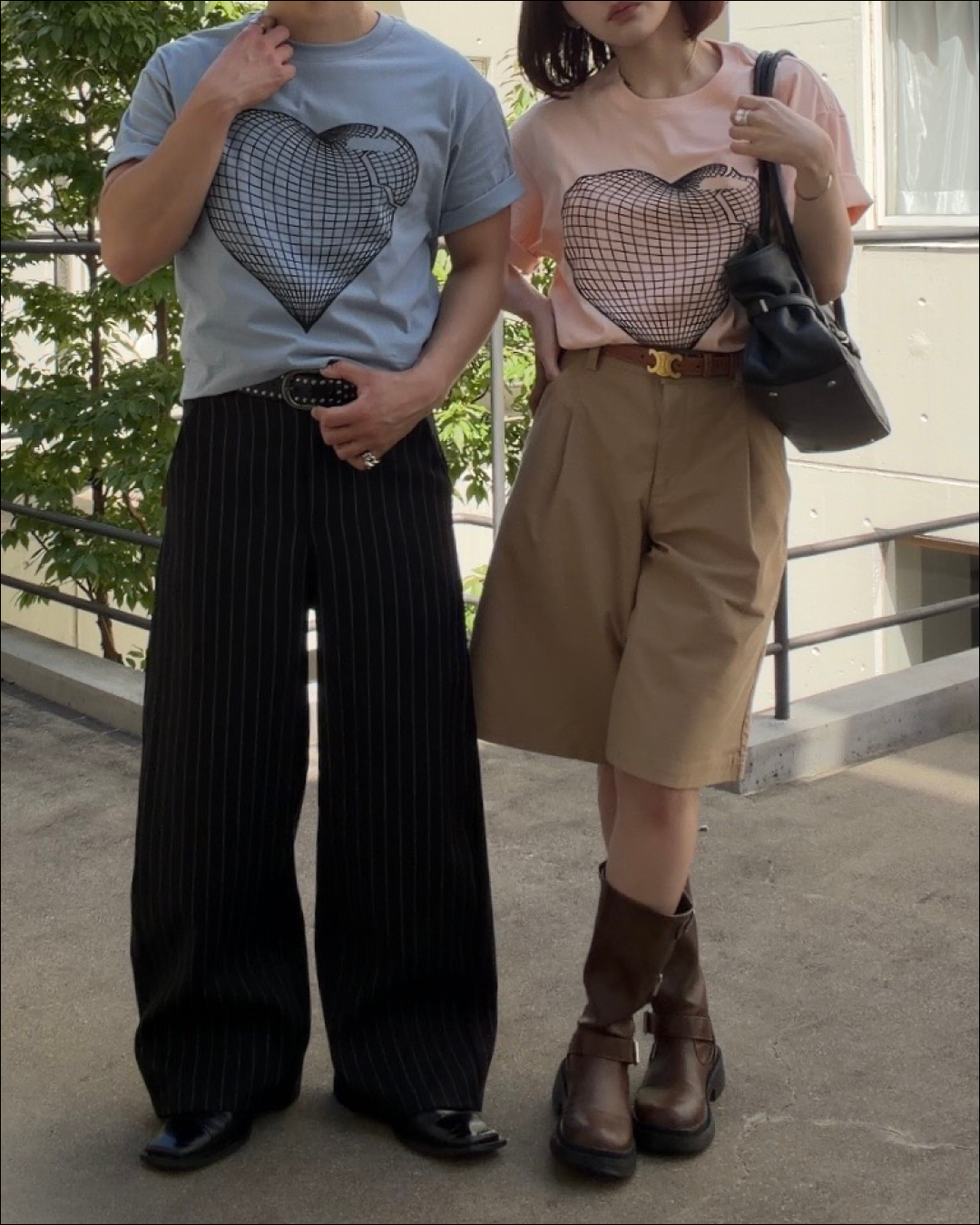 ９カラーグリッドハートT TO2056