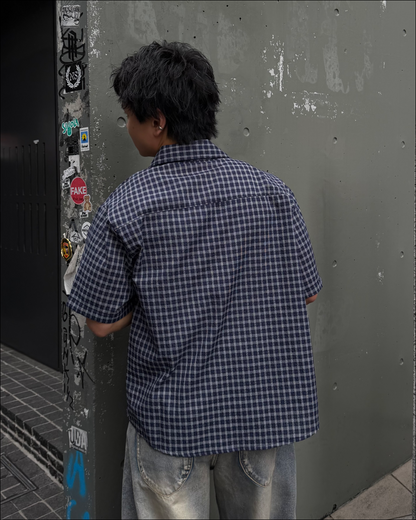 チェックシアサッカーシャツ TO2067