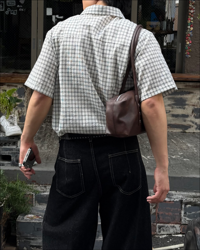 チェックシアサッカーシャツ TO2067