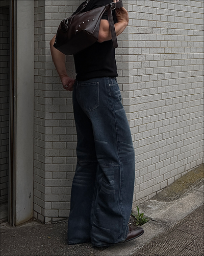 スモークブルーウォッシュストレートデニム TO2073