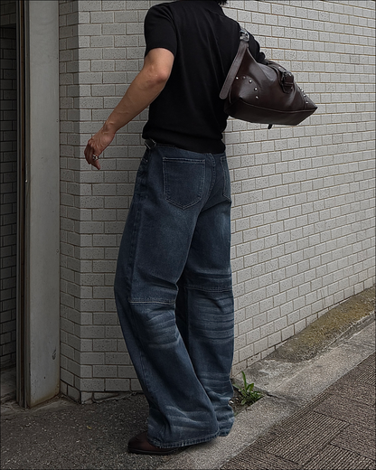 スモークブルーウォッシュストレートデニム TO2073