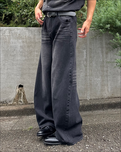 ヴィンテージライクウォッシュブラックデニム TO2097