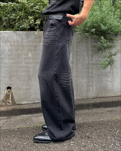 ヴィンテージライクウォッシュブラックデニム TO2097