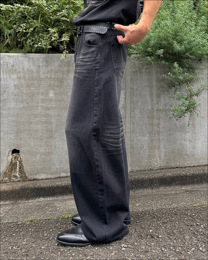 ヴィンテージライクウォッシュブラックデニム TO2097