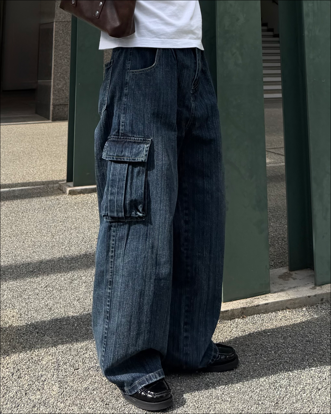 スラブウォッシュカーゴデニムパンツ TO2102