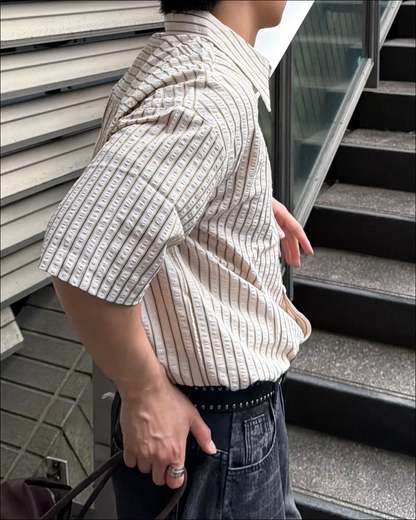 2wayネクタイストライプシャツ TO2166