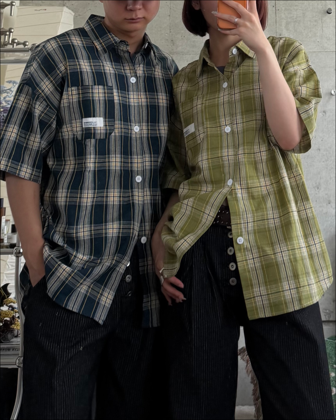 ユニセックスカラーチェックシャツ TO2236