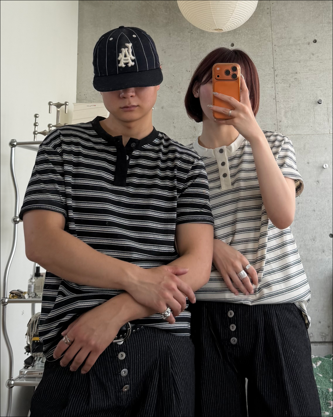 ユニセックスボーダーヘンリーネックT TO2257