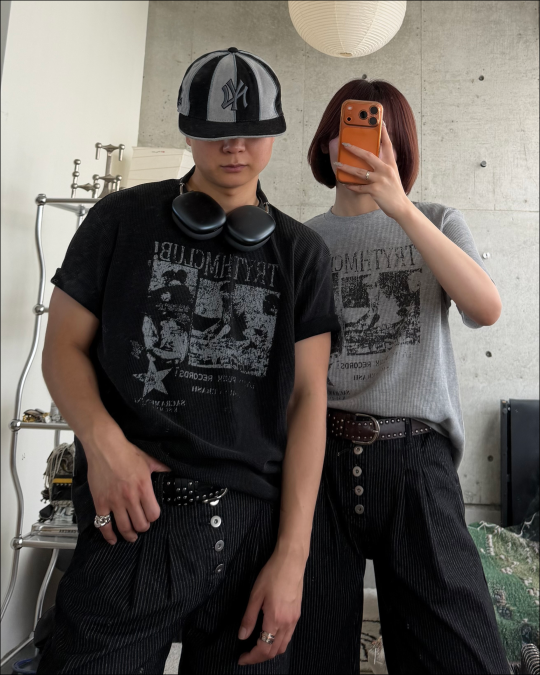 ユニセックスヴィンテージプリントワッフルT TO2265