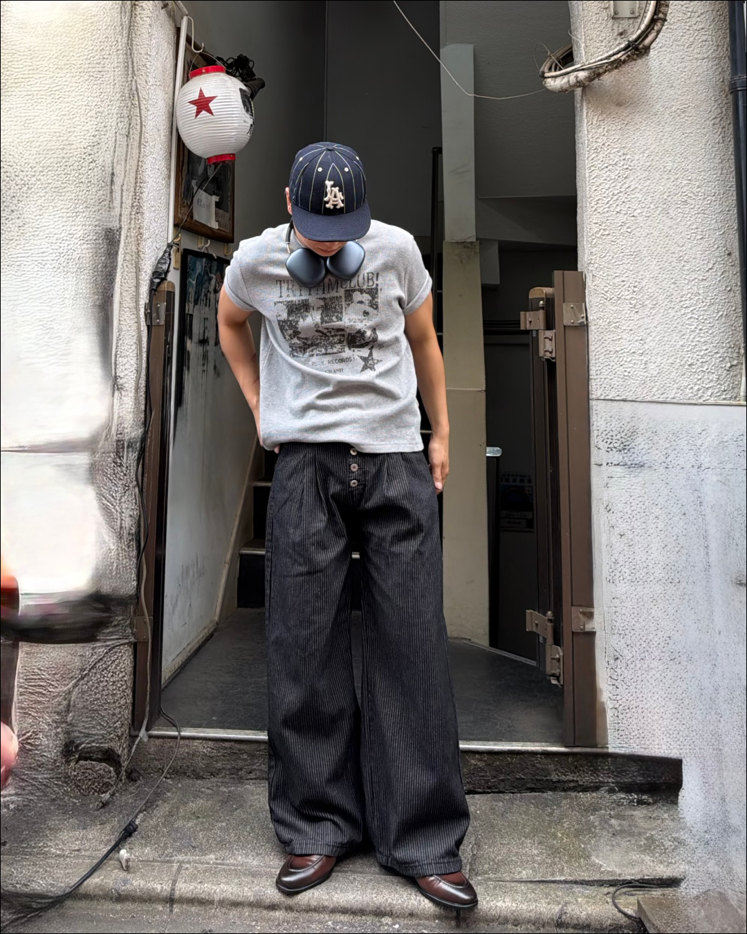 ユニセックスヴィンテージプリントワッフルT TO2265