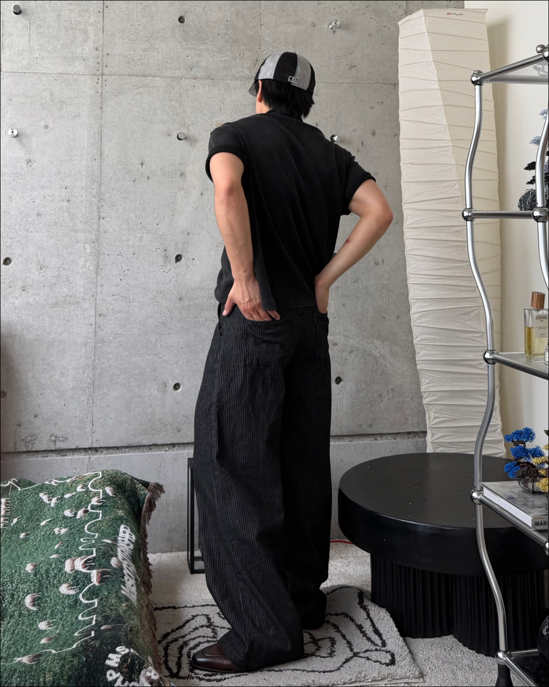 ユニセックスヴィンテージプリントワッフルT TO2265