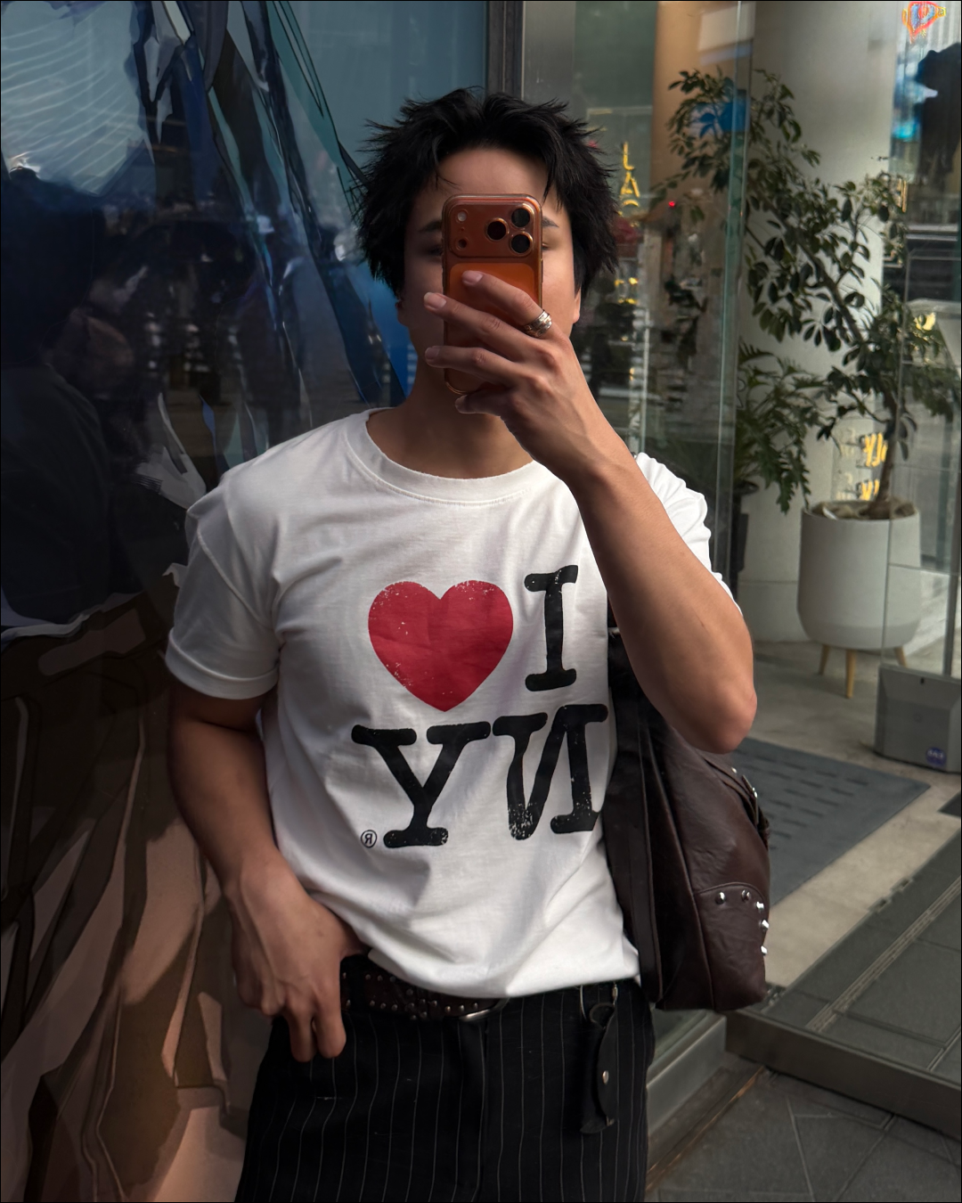 ユニセックスダメージNYレトロTシャツ TO2269