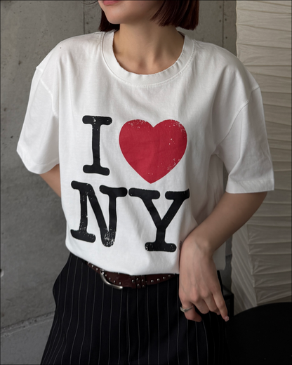 ユニセックスダメージNYレトロTシャツ TO2269