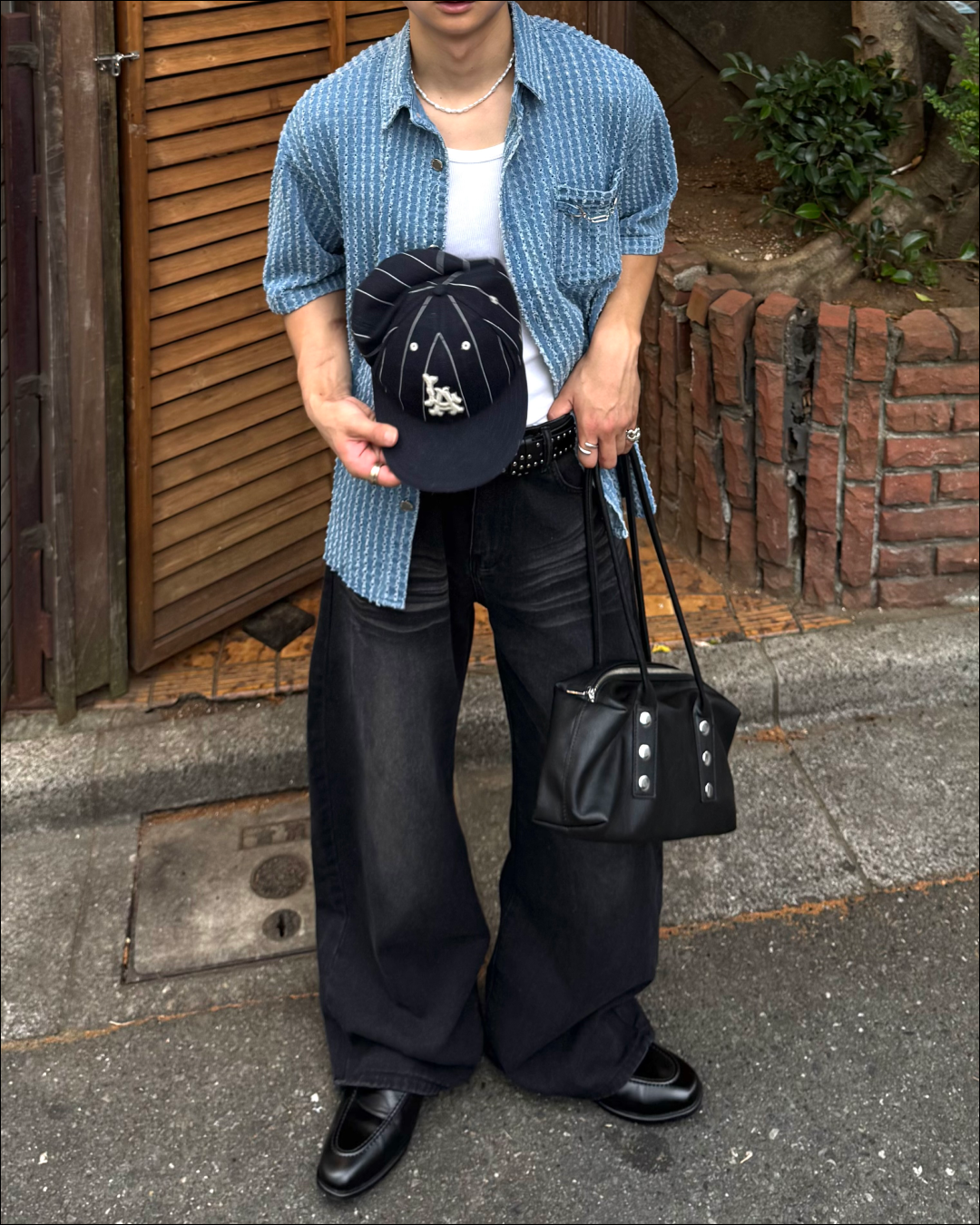パンチングデニムシャツ TO2283※ｻｲｽﾞﾘﾆｭｰｱﾙ