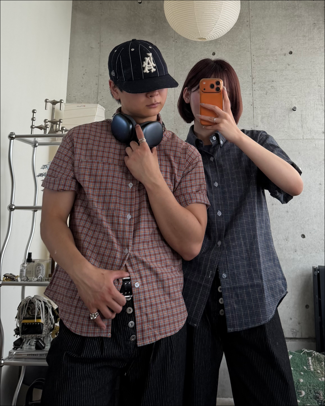 ユニセックスレトロチェックシャツ TO2286
