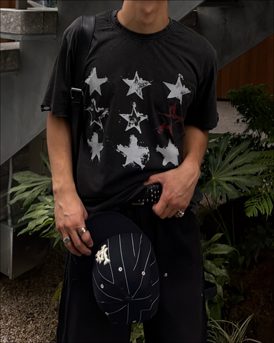 ダメージウォッシュスターTシャツ TO2539