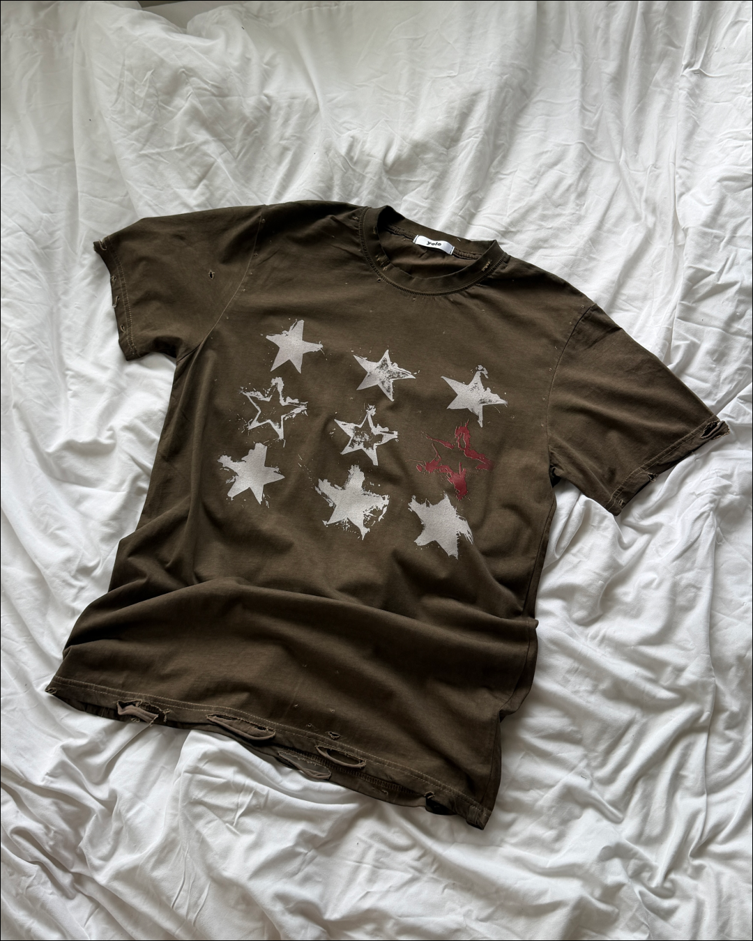 ダメージウォッシュスターTシャツ TO2539